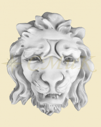 Фигурка (скульптура) голова льва большая из бетона